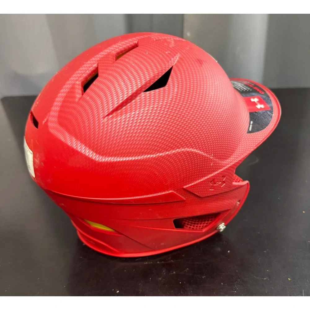 Under Armour Red Converge Show MTE SR Helmet UA BH2 100 Youth Baseball 6.5 - 7.5